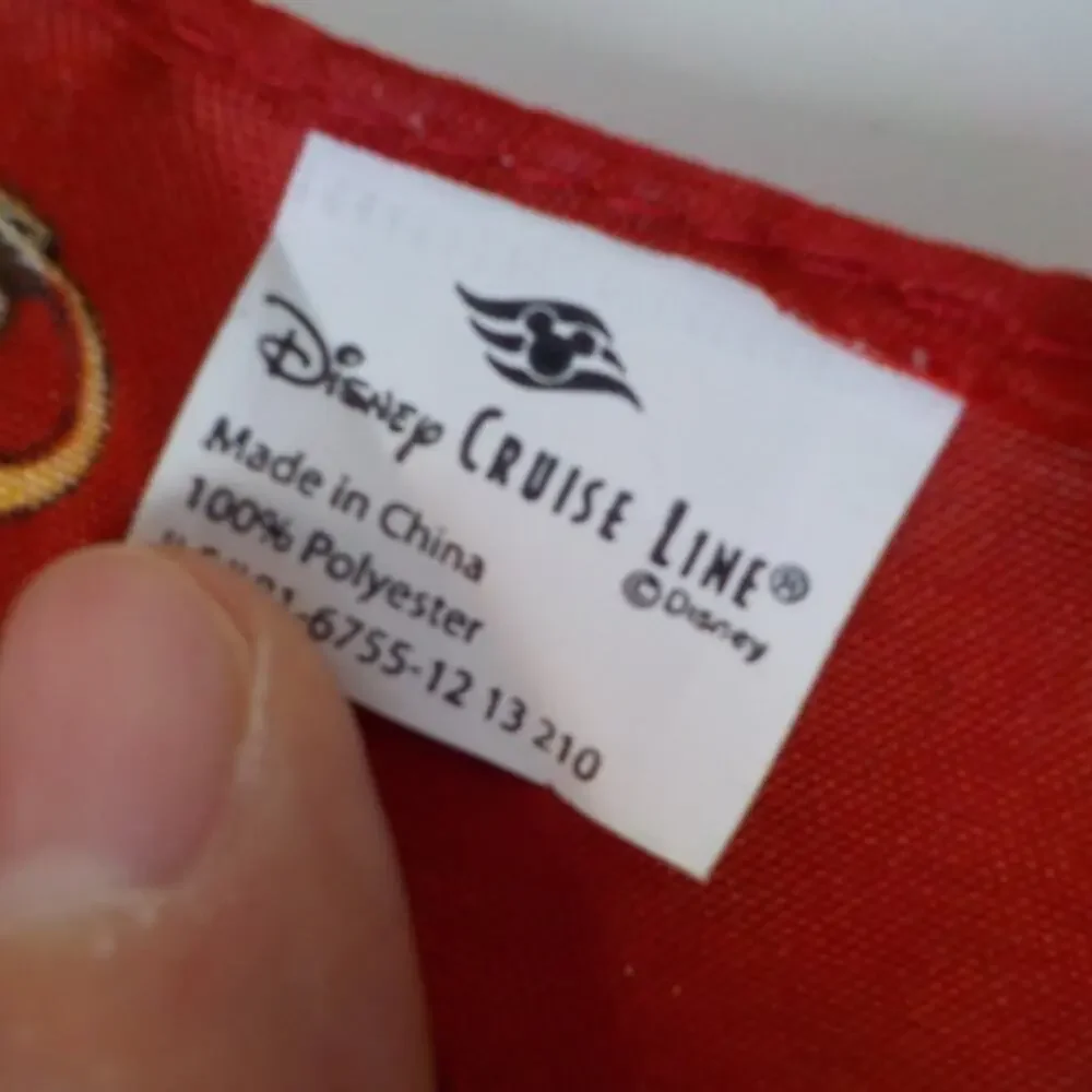 Pirates of the Caribbean Disney Cruise Line Red Bandanna Scarf Souvenir One Size